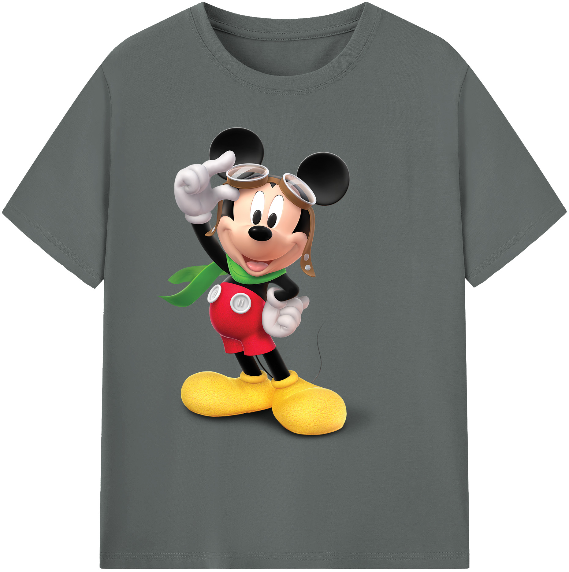 ミッキーマウス Mickey Mouse 綿100％ メンズ半袖Tシャツ｜肌触りやわらか＆通気性